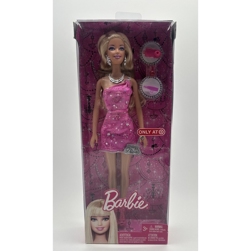 2010 MATTEL BARBIE GLAM NIGHT ON THE TOWN TARGET EXCLUSIVE V8936 PINK DRESS NEW